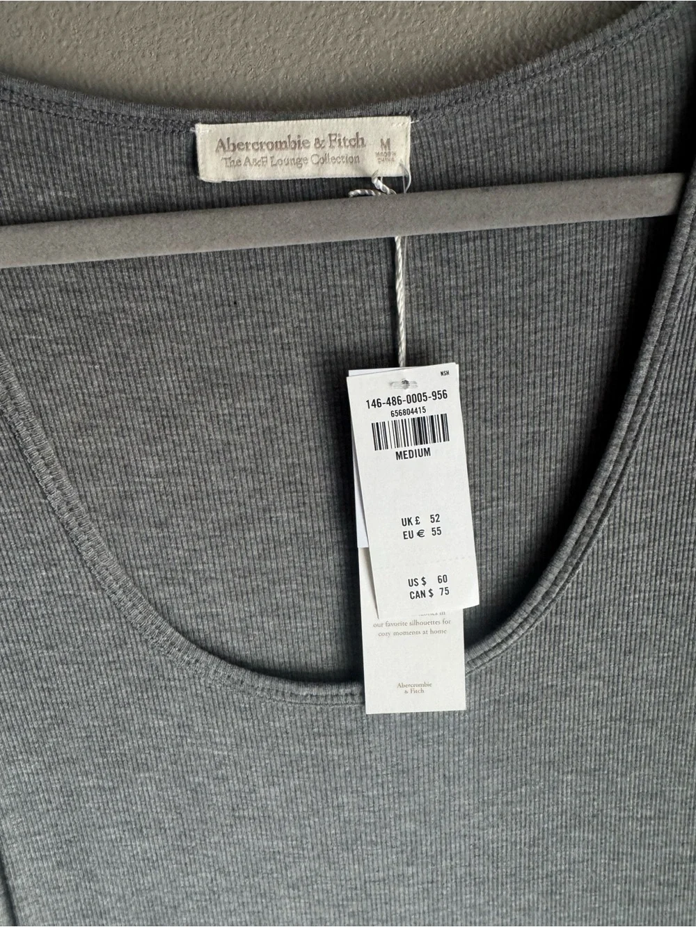 NWT Long Sleeve Maxi Dress in Gray, Size M.
